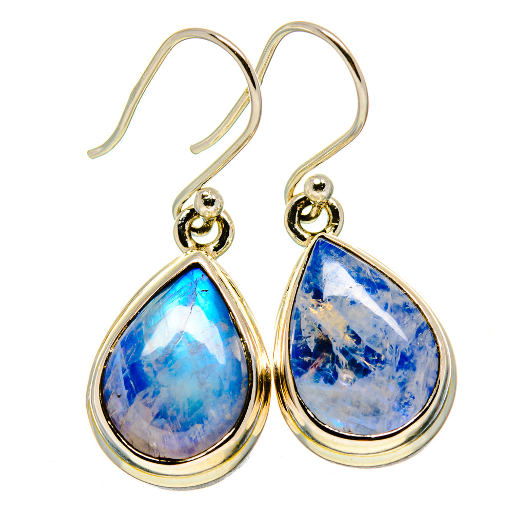 Rainbow Moonstone Earrings handcrafted by Ana Silver Co - EARR414869