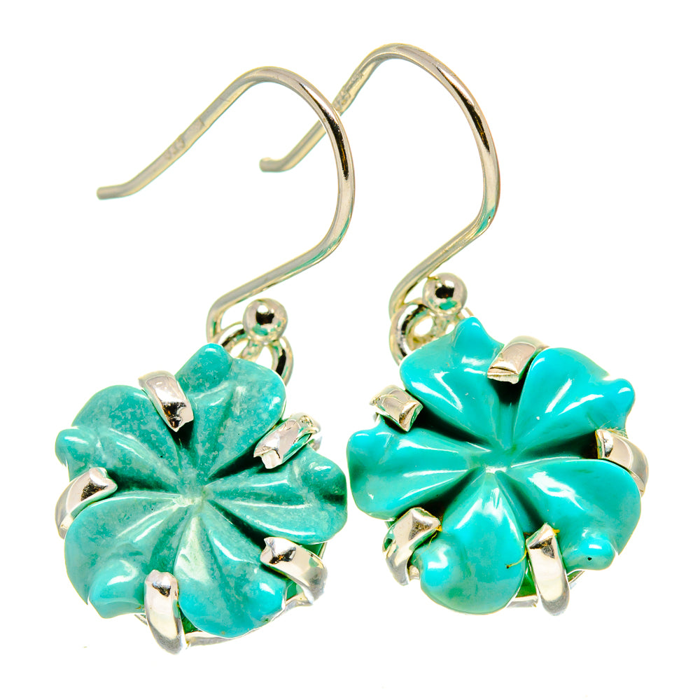 Arizona Turquoise Earrings handcrafted by Ana Silver Co - EARR414872