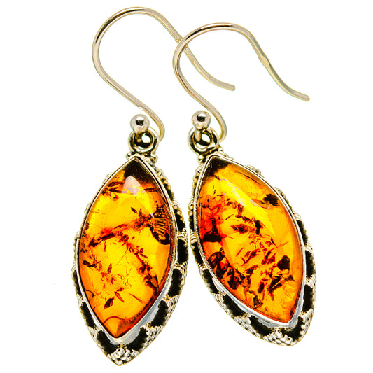 Baltic Amber Earrings handcrafted by Ana Silver Co - EARR414873
