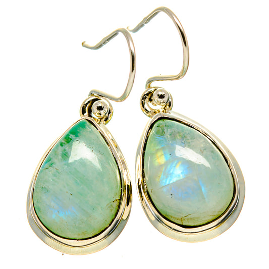 Green Moonstone Earrings handcrafted by Ana Silver Co - EARR414874