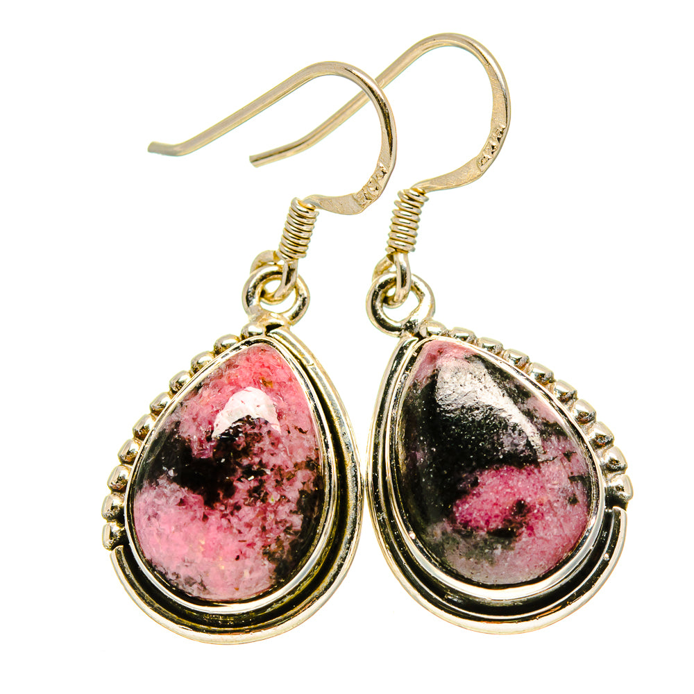 Rhodonite Earrings handcrafted by Ana Silver Co - EARR414876