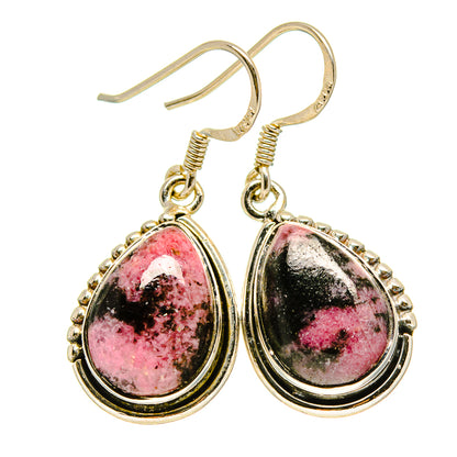 Rhodonite Earrings handcrafted by Ana Silver Co - EARR414876