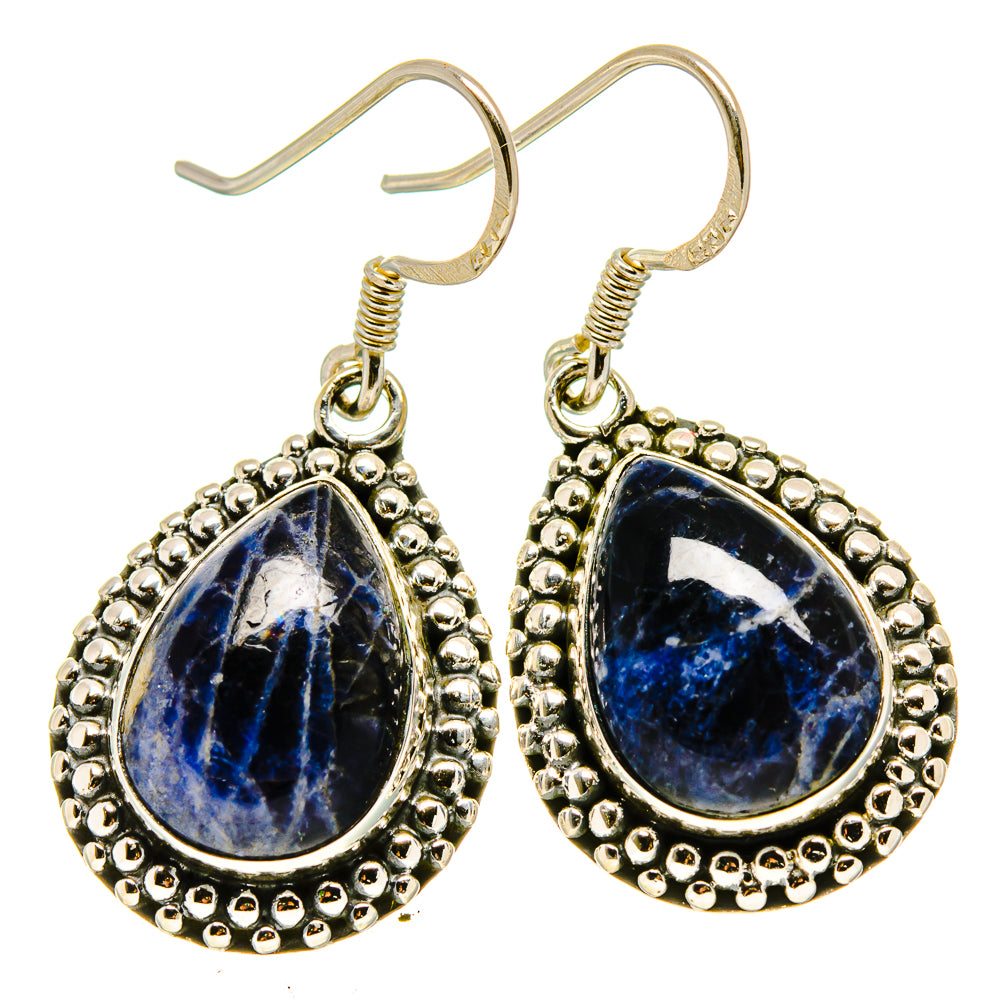 Sodalite Earrings handcrafted by Ana Silver Co - EARR414877