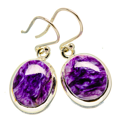 Charoite Earrings handcrafted by Ana Silver Co - EARR414882