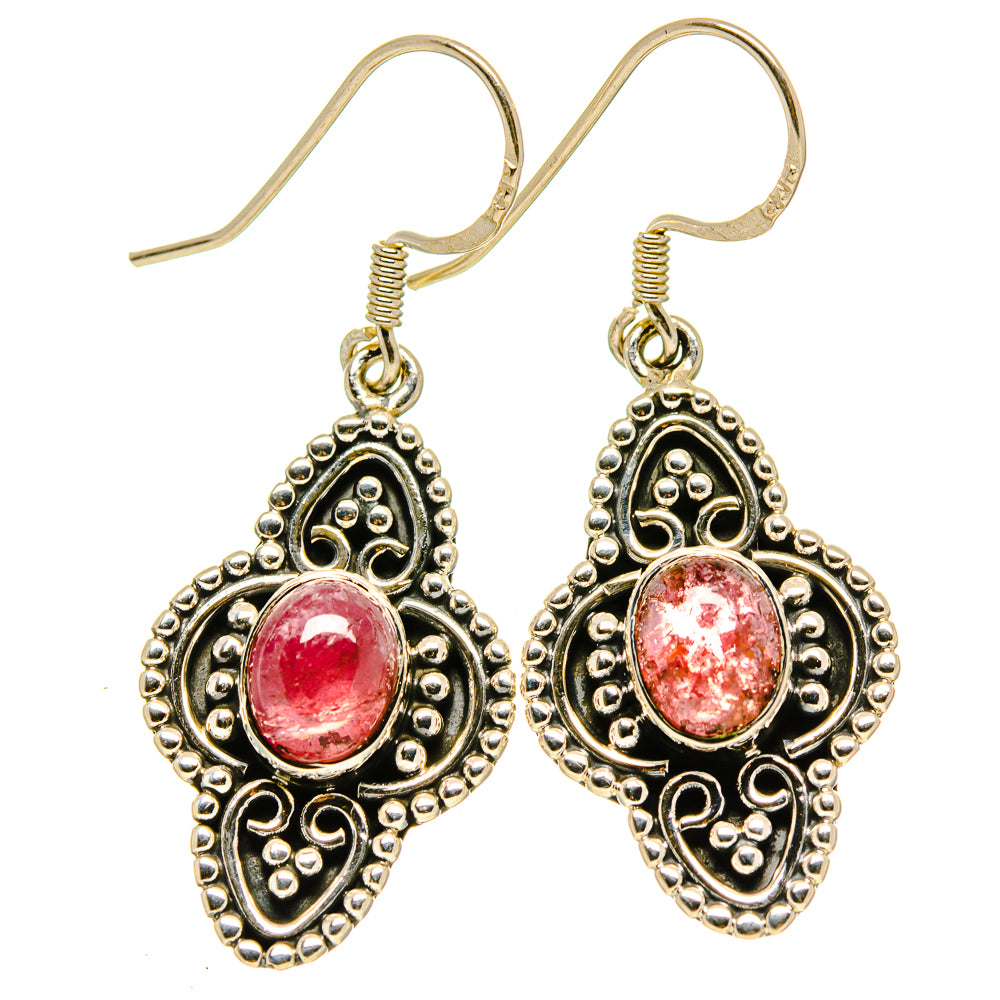 Pink Tourmaline Earrings handcrafted by Ana Silver Co - EARR414884
