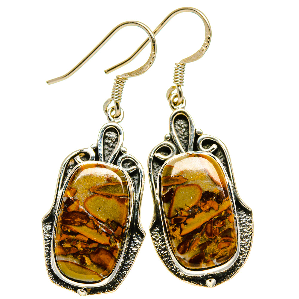 Bamboo Jasper Earrings handcrafted by Ana Silver Co - EARR414885
