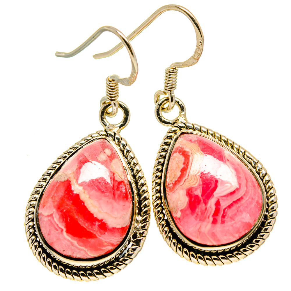 Rhodochrosite Earrings handcrafted by Ana Silver Co - EARR414895