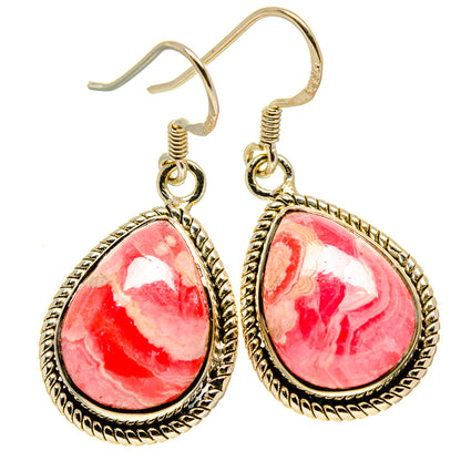 Rhodochrosite Earrings handcrafted by Ana Silver Co - EARR414895