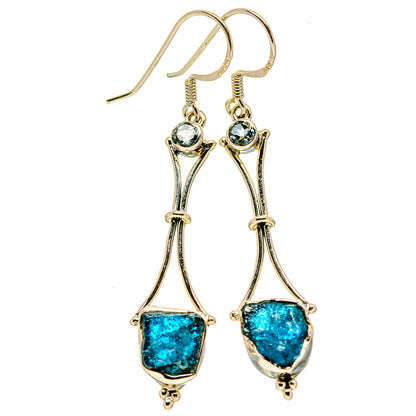 Blue Fluorite Earrings handcrafted by Ana Silver Co - EARR414906