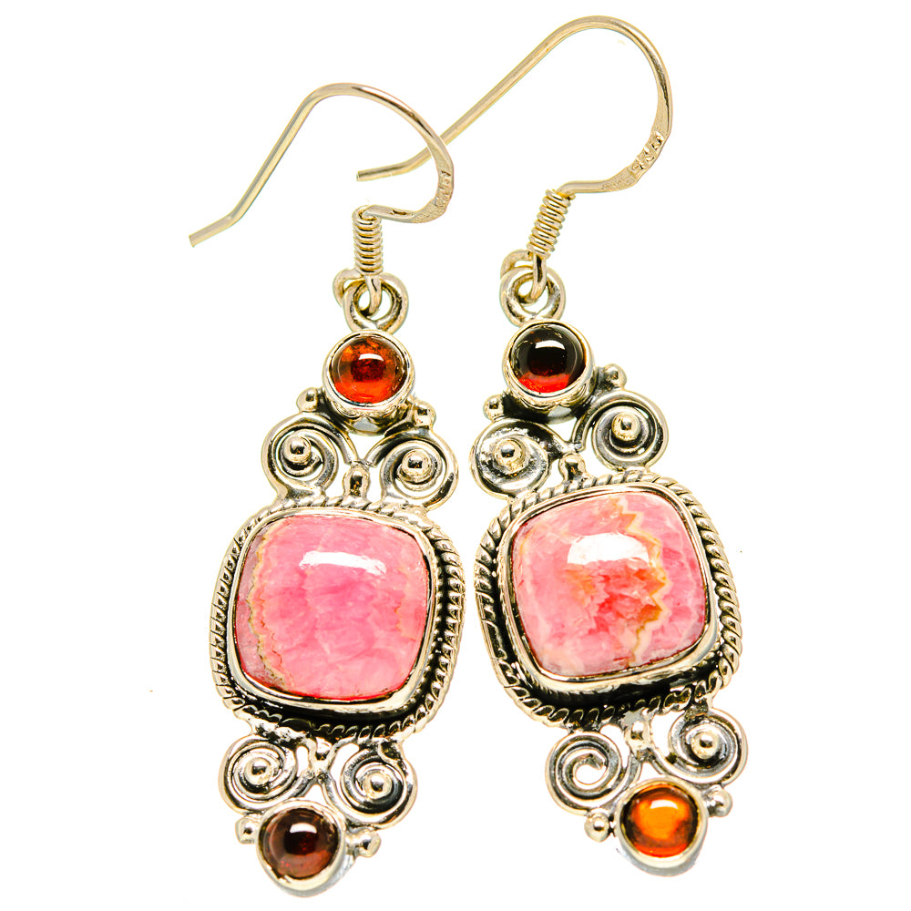 Rhodochrosite Earrings handcrafted by Ana Silver Co - EARR414910