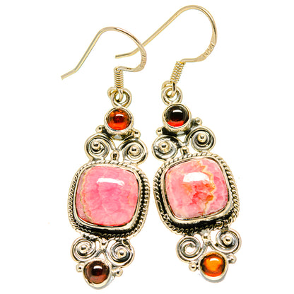 Rhodochrosite Earrings handcrafted by Ana Silver Co - EARR414910
