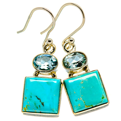 Arizona Turquoise Earrings handcrafted by Ana Silver Co - EARR414951