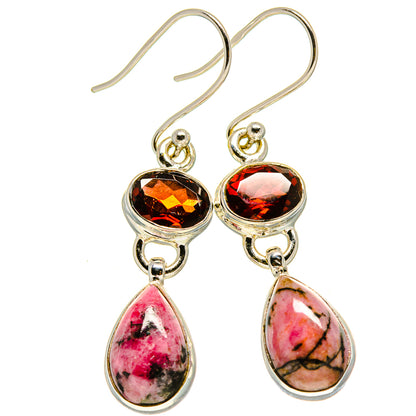 Rhodonite Earrings handcrafted by Ana Silver Co - EARR414955