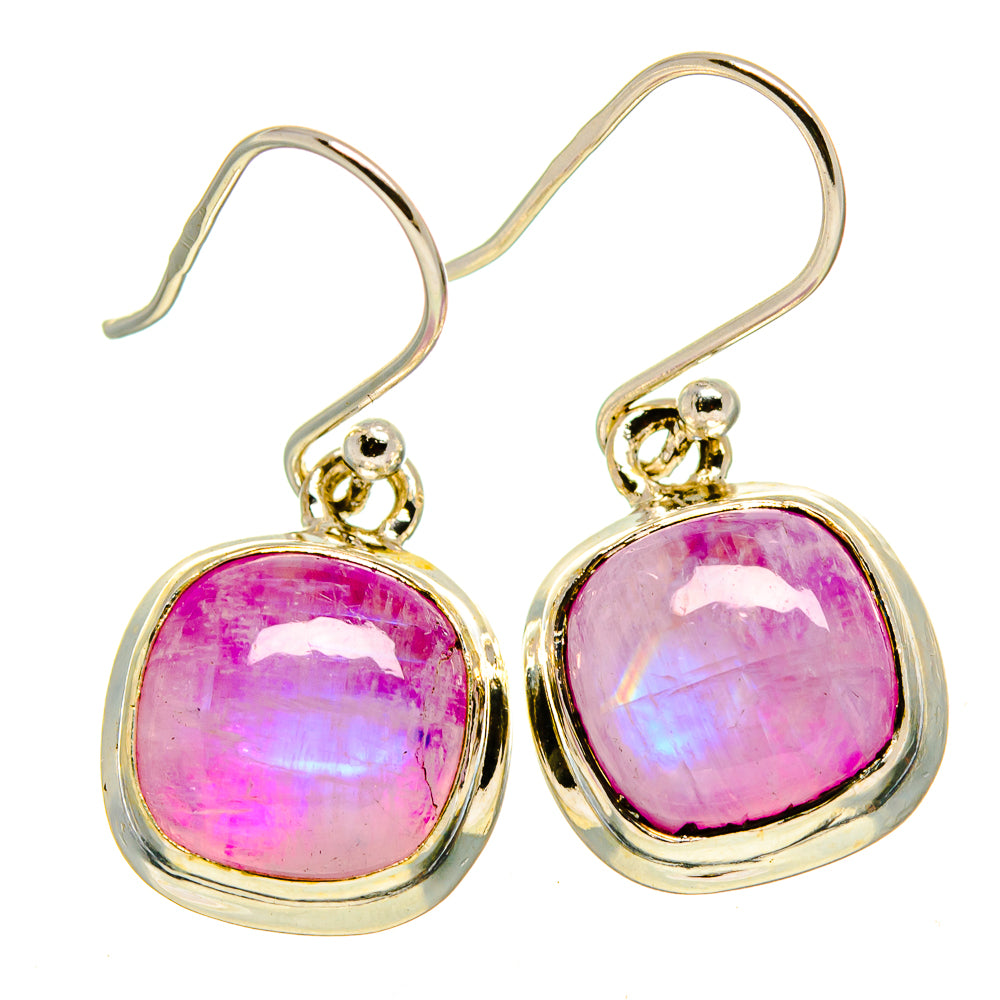 Pink Moonstone Earrings handcrafted by Ana Silver Co - EARR414956