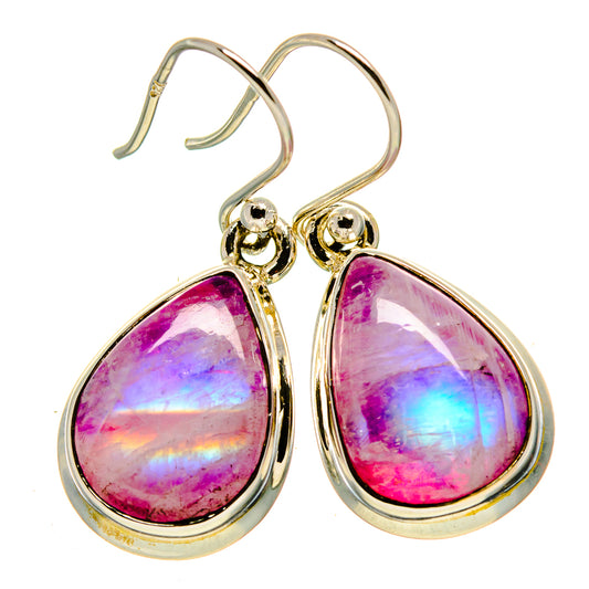 Pink Moonstone Earrings handcrafted by Ana Silver Co - EARR414960