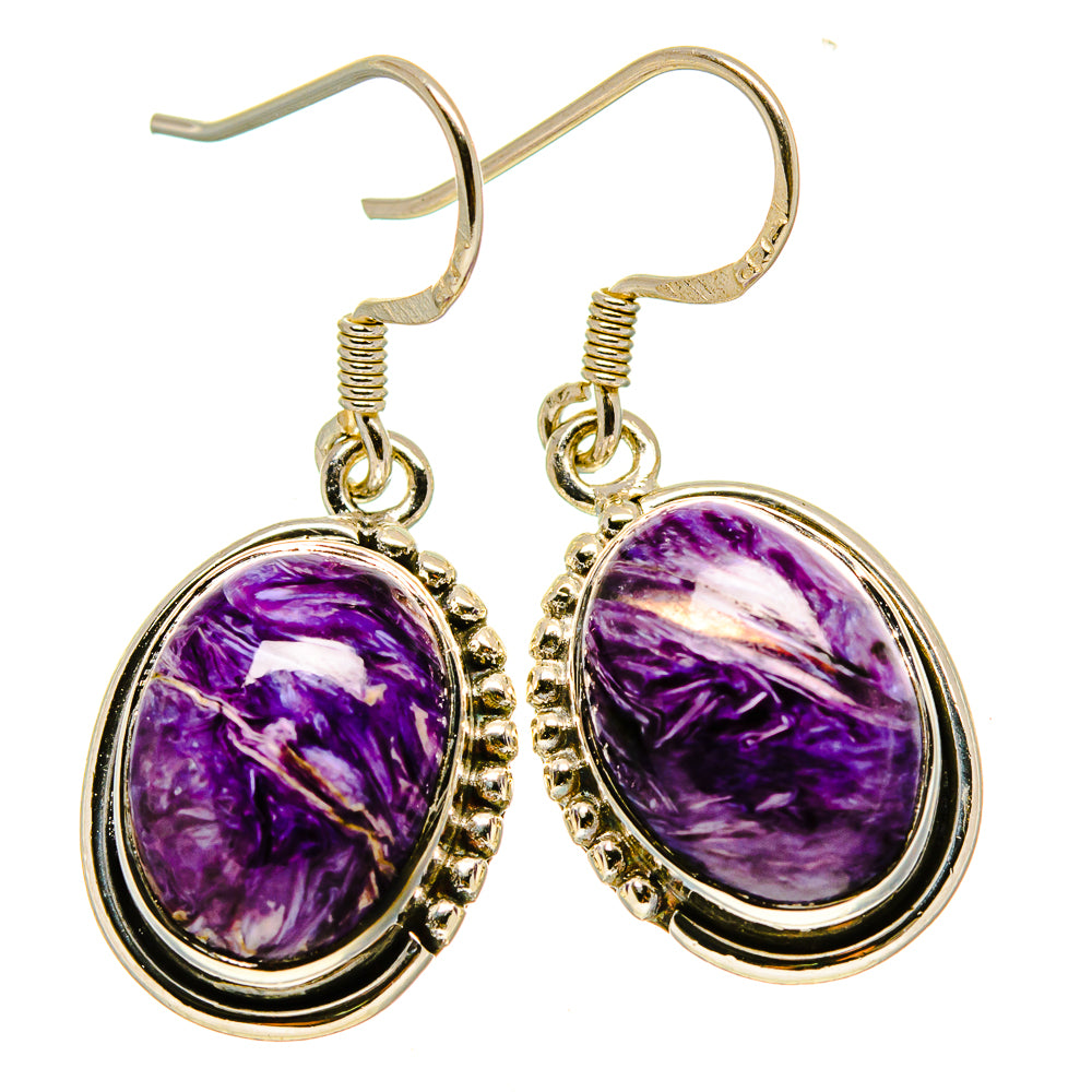Charoite Earrings handcrafted by Ana Silver Co - EARR414964