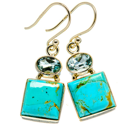 Arizona Turquoise Earrings handcrafted by Ana Silver Co - EARR414984