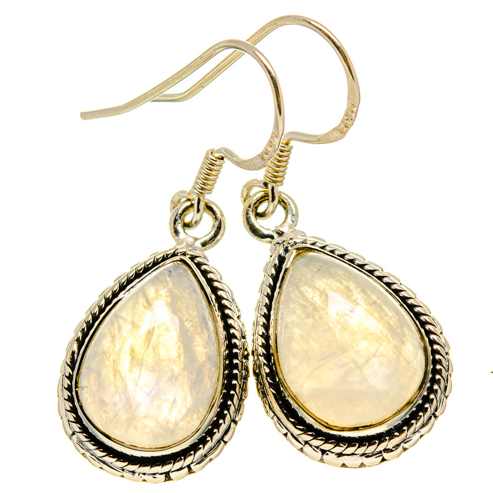 Rainbow Moonstone Earrings handcrafted by Ana Silver Co - EARR414990