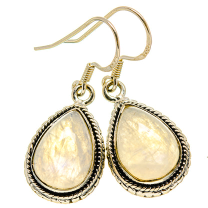 Rainbow Moonstone Earrings handcrafted by Ana Silver Co - EARR414990