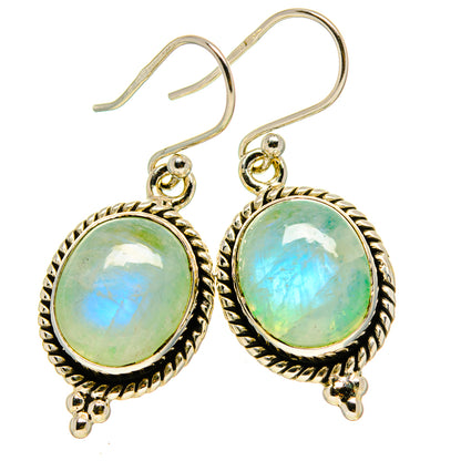 Green Moonstone Earrings handcrafted by Ana Silver Co - EARR414992