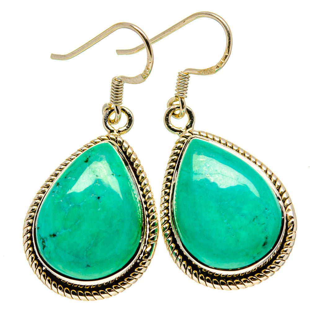 Turquoise Earrings handcrafted by Ana Silver Co - EARR415005