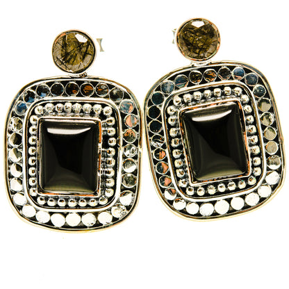 Black Onyx Earrings handcrafted by Ana Silver Co - EARR415022