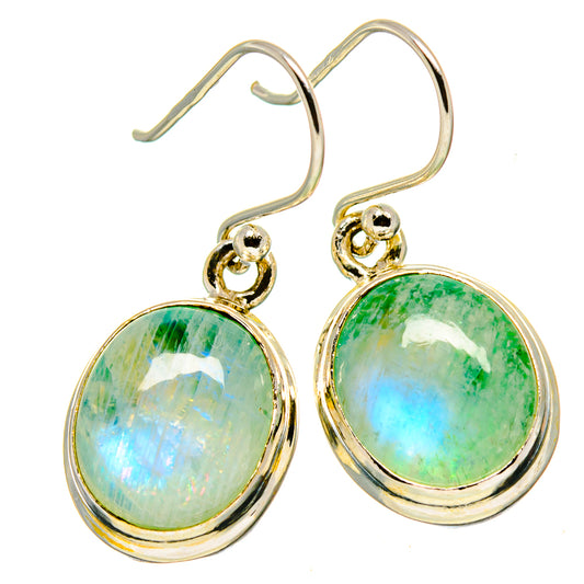 Green Moonstone Earrings handcrafted by Ana Silver Co - EARR415024