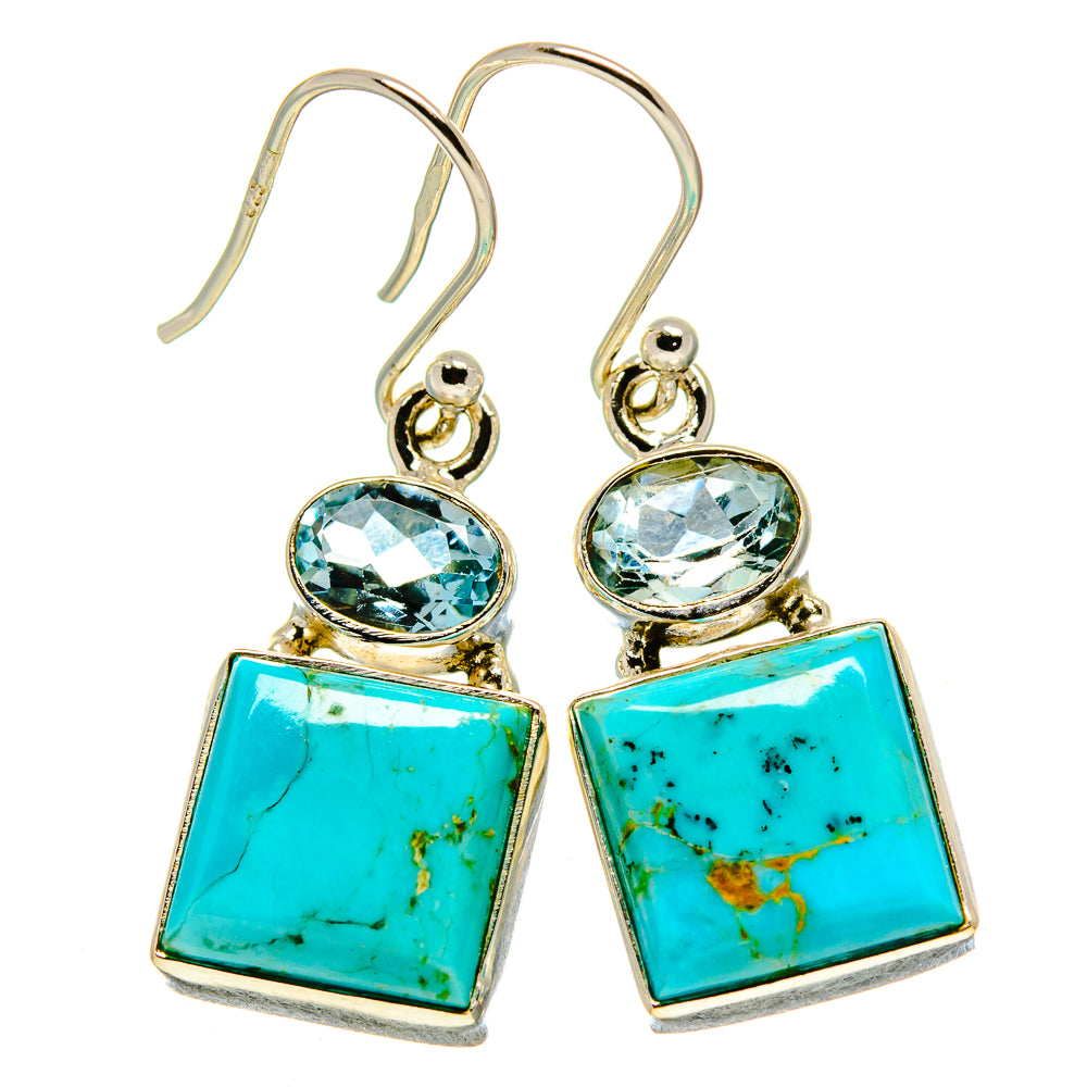Arizona Turquoise Earrings handcrafted by Ana Silver Co - EARR415043
