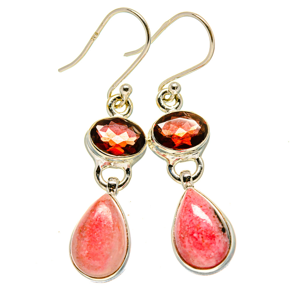 Rhodonite Earrings handcrafted by Ana Silver Co - EARR415045