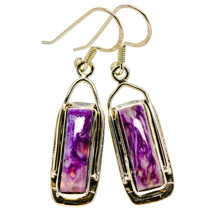 Charoite Earrings handcrafted by Ana Silver Co - EARR415058