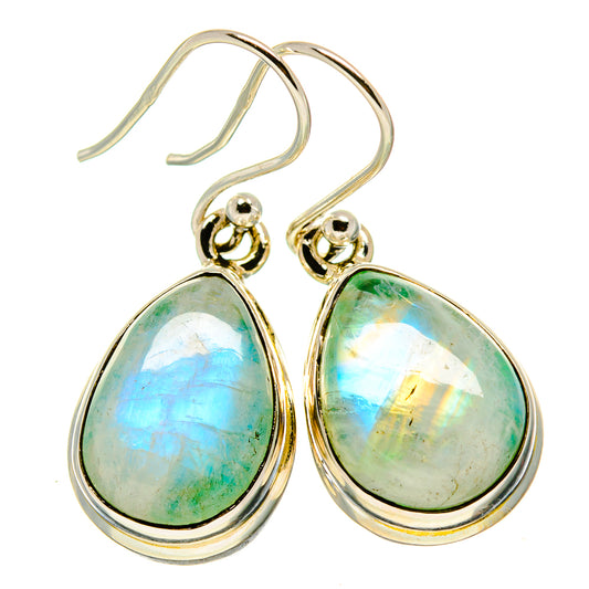 Green Moonstone Earrings handcrafted by Ana Silver Co - EARR415062