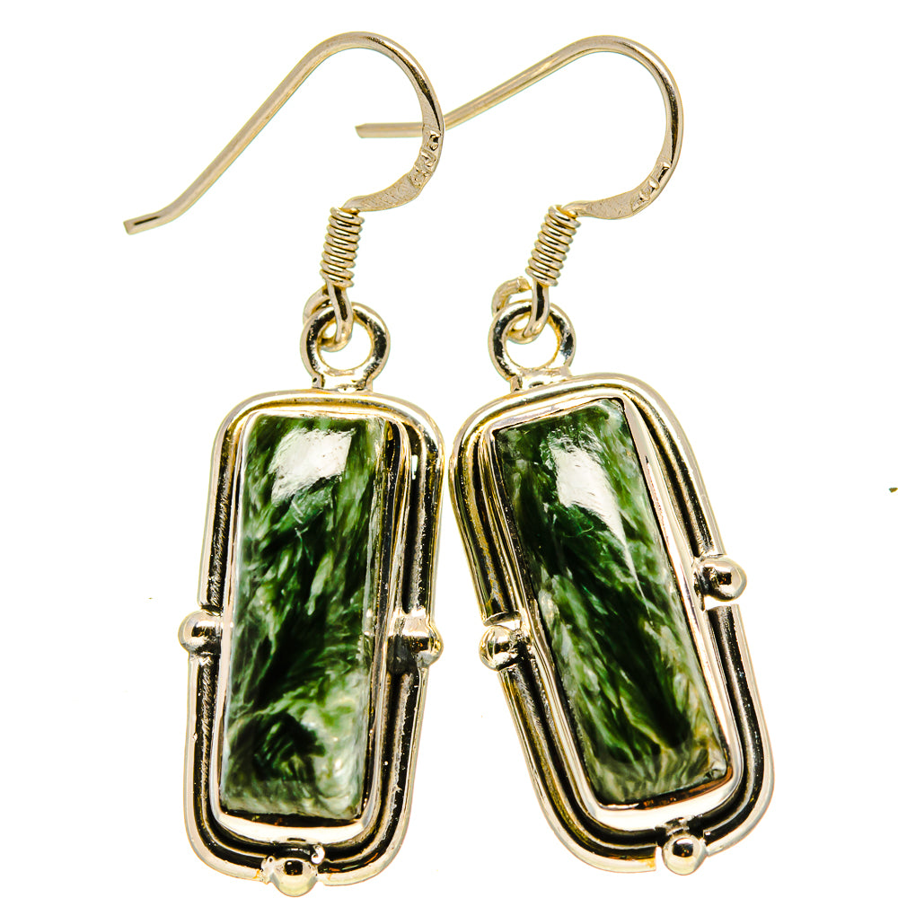 Seraphinite Earrings handcrafted by Ana Silver Co - EARR415065