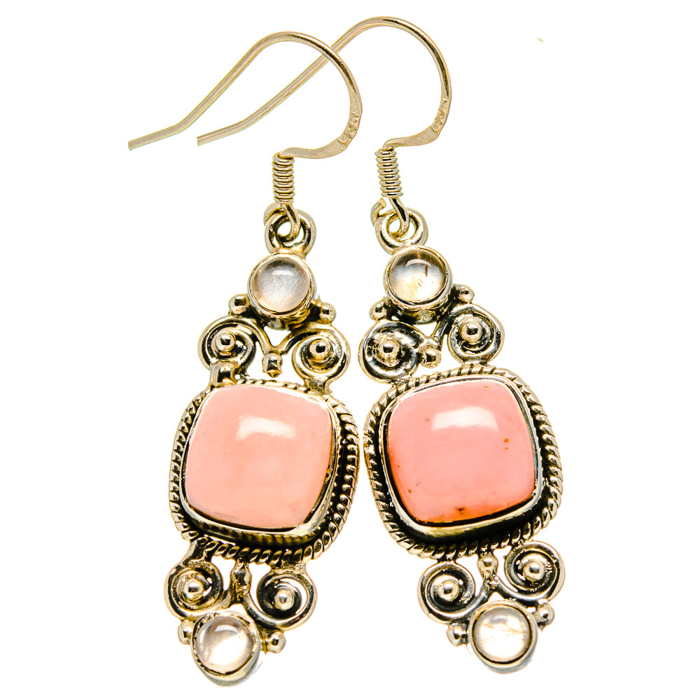 Pink Opal Earrings handcrafted by Ana Silver Co - EARR415067
