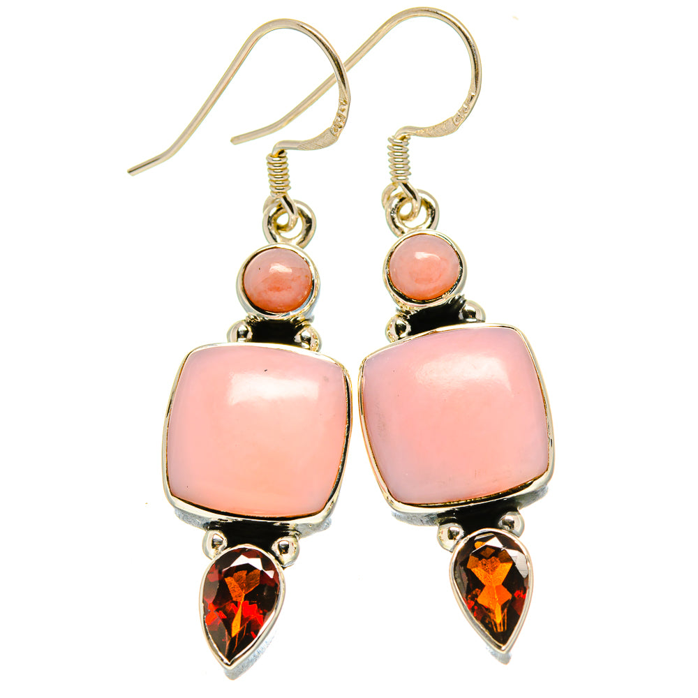 Pink Opal Earrings handcrafted by Ana Silver Co - EARR415069
