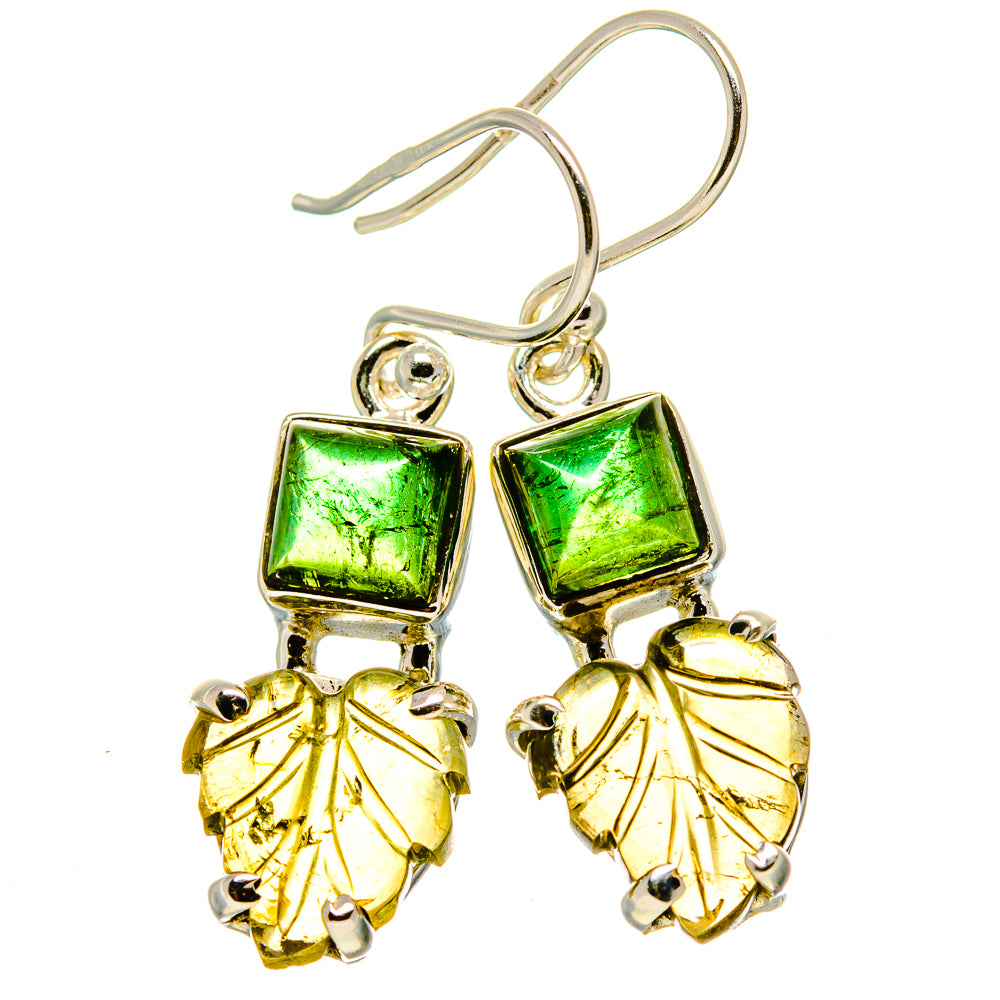Green Tourmaline Earrings handcrafted by Ana Silver Co - EARR415079