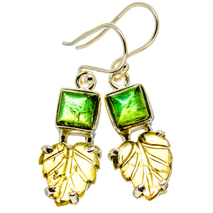 Green Tourmaline Earrings handcrafted by Ana Silver Co - EARR415079