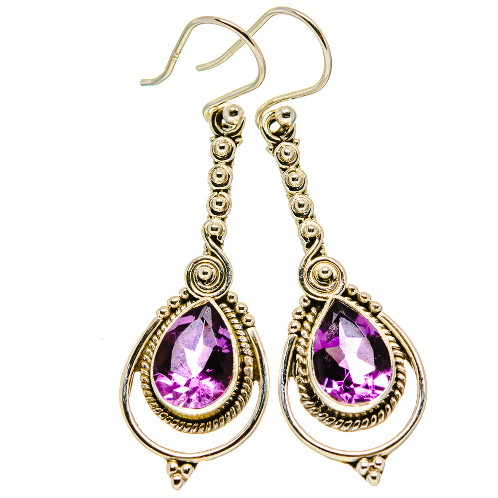 Amethyst Earrings handcrafted by Ana Silver Co - EARR415083