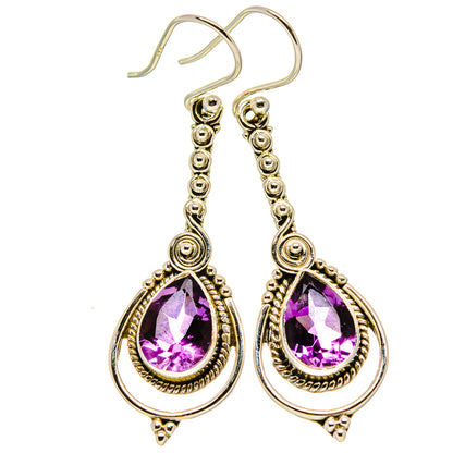 Amethyst Earrings handcrafted by Ana Silver Co - EARR415083
