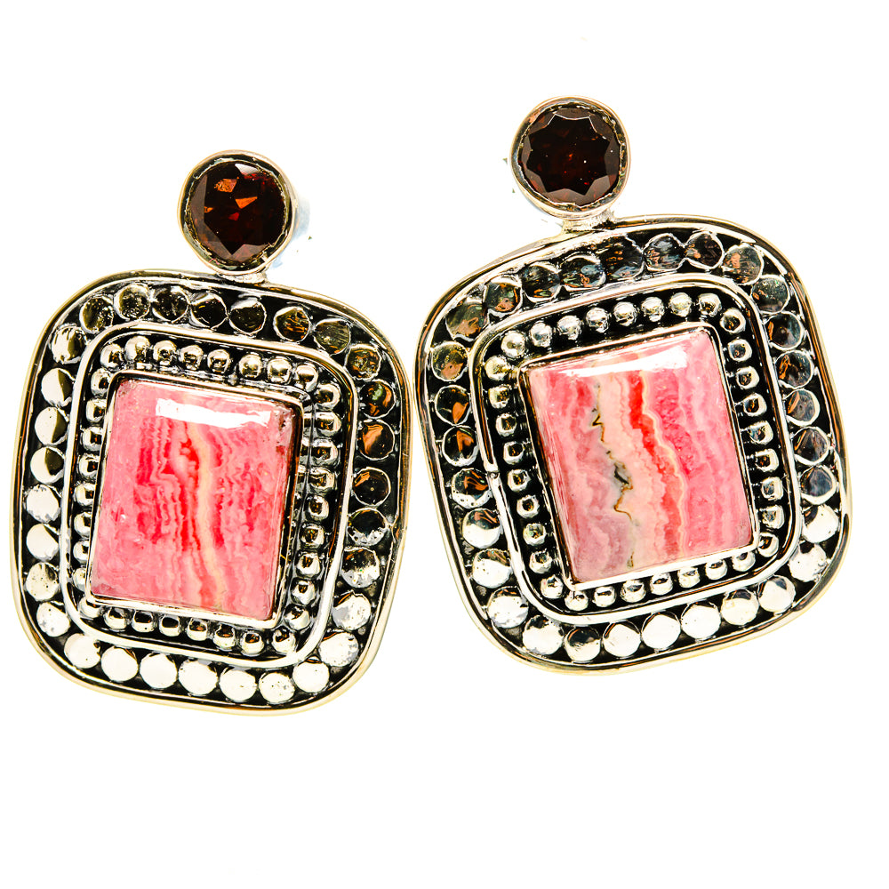 Rhodochrosite Earrings handcrafted by Ana Silver Co - EARR415097