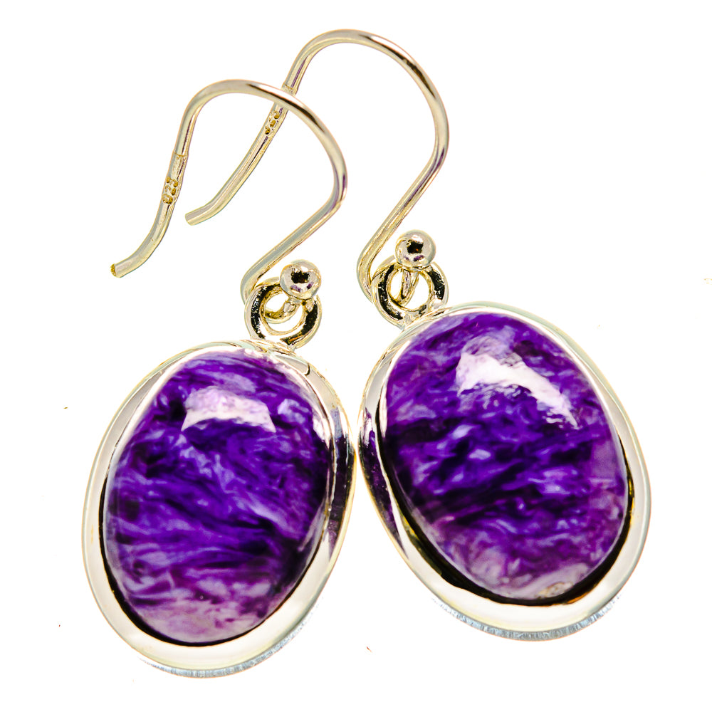 Charoite Earrings handcrafted by Ana Silver Co - EARR415106