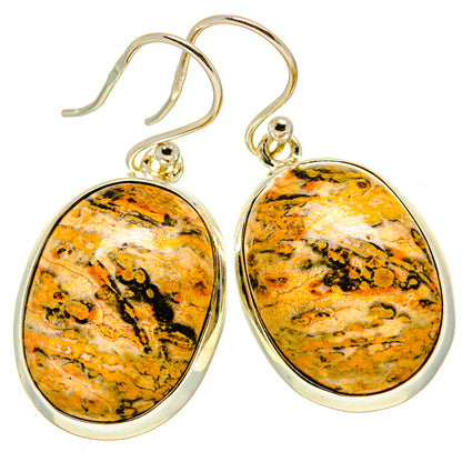 Picture Jasper Earrings handcrafted by Ana Silver Co - EARR415107