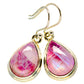 Pink Moonstone Earrings handcrafted by Ana Silver Co - EARR415108