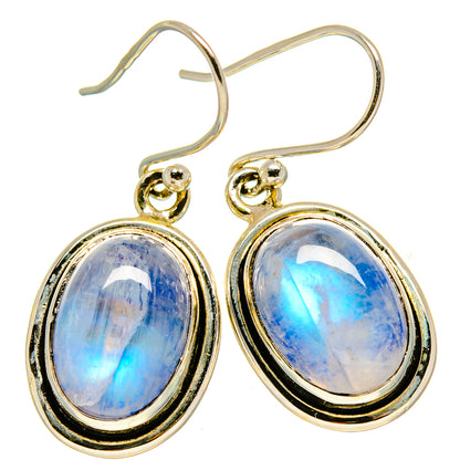Rainbow Moonstone Earrings handcrafted by Ana Silver Co - EARR415112