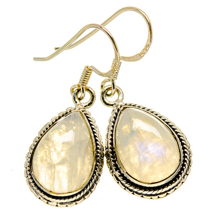 Rainbow Moonstone Earrings handcrafted by Ana Silver Co - EARR415125