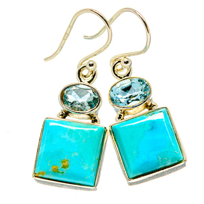 Arizona Turquoise Earrings handcrafted by Ana Silver Co - EARR415143