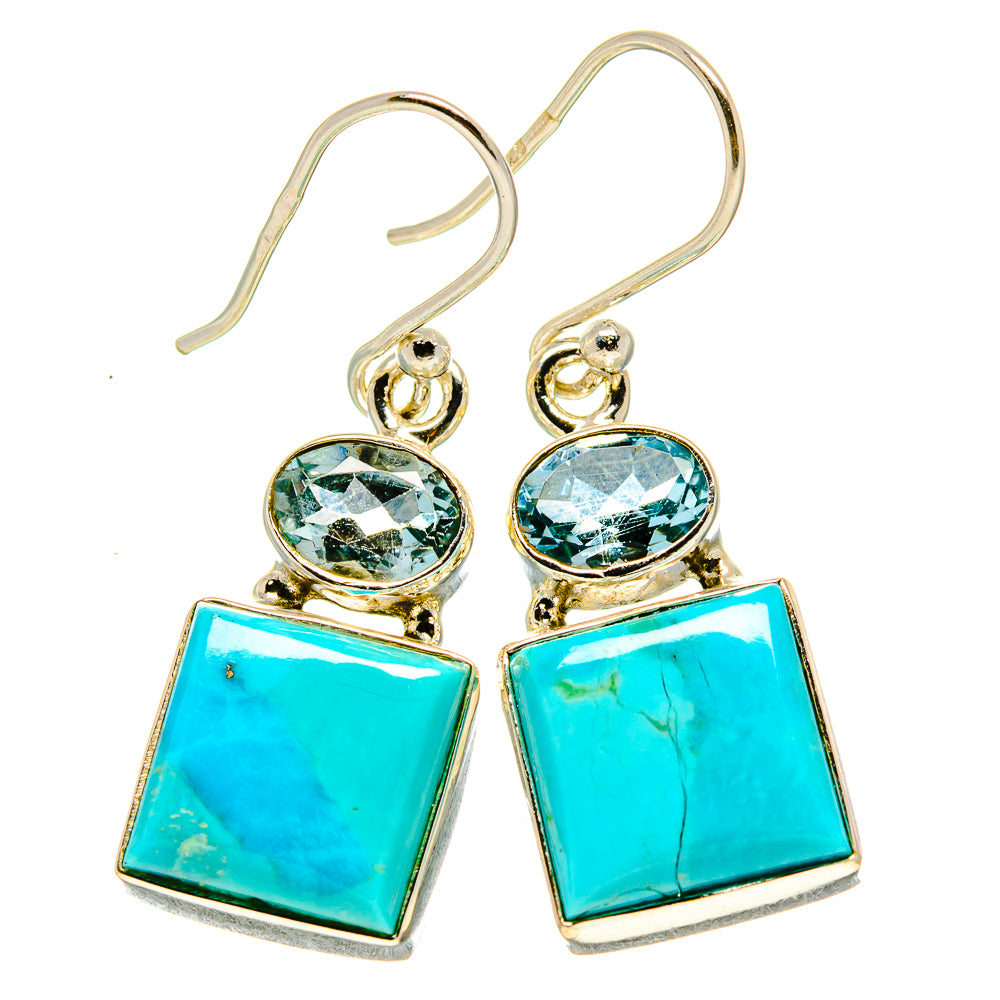 Arizona Turquoise Earrings handcrafted by Ana Silver Co - EARR415148