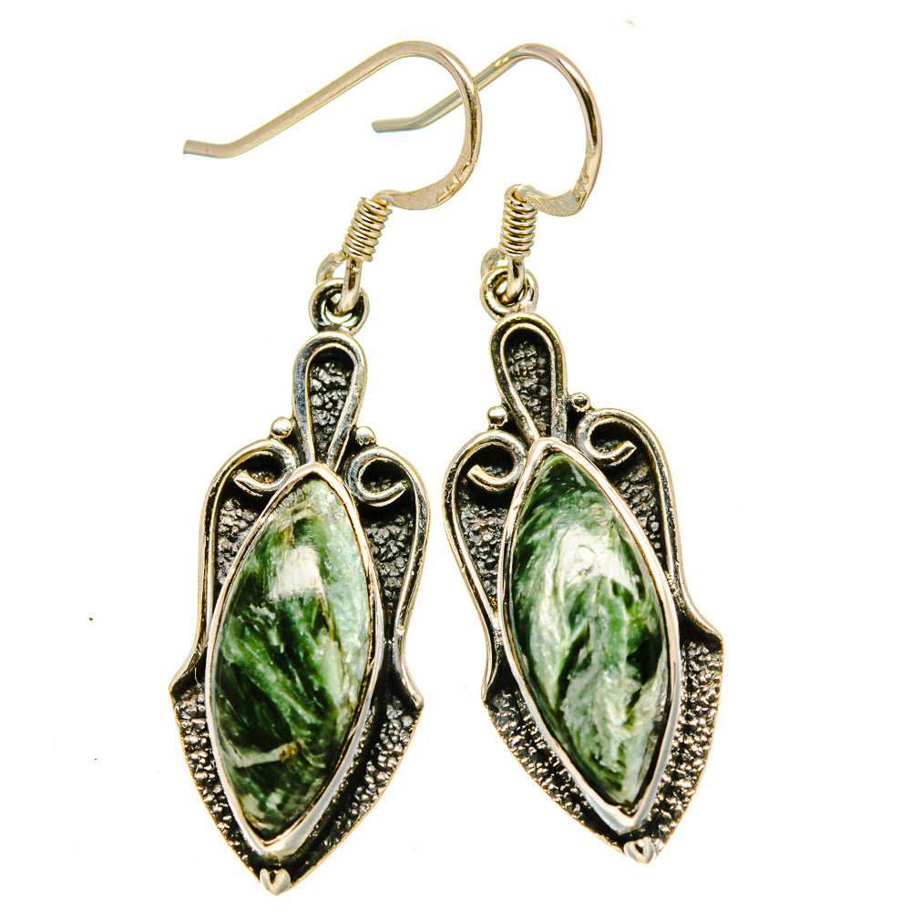 Seraphinite Earrings handcrafted by Ana Silver Co - EARR415157