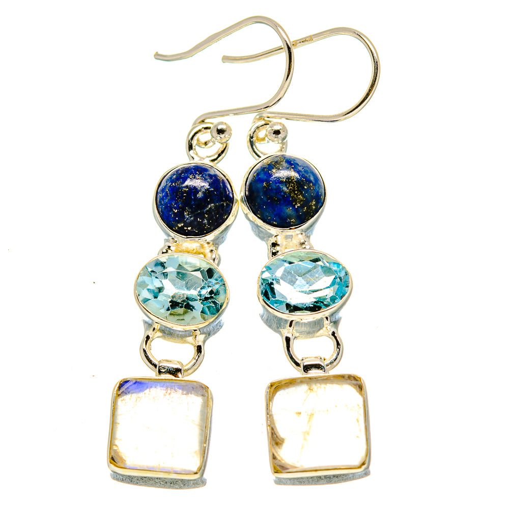 Rainbow Moonstone Earrings handcrafted by Ana Silver Co - EARR415158