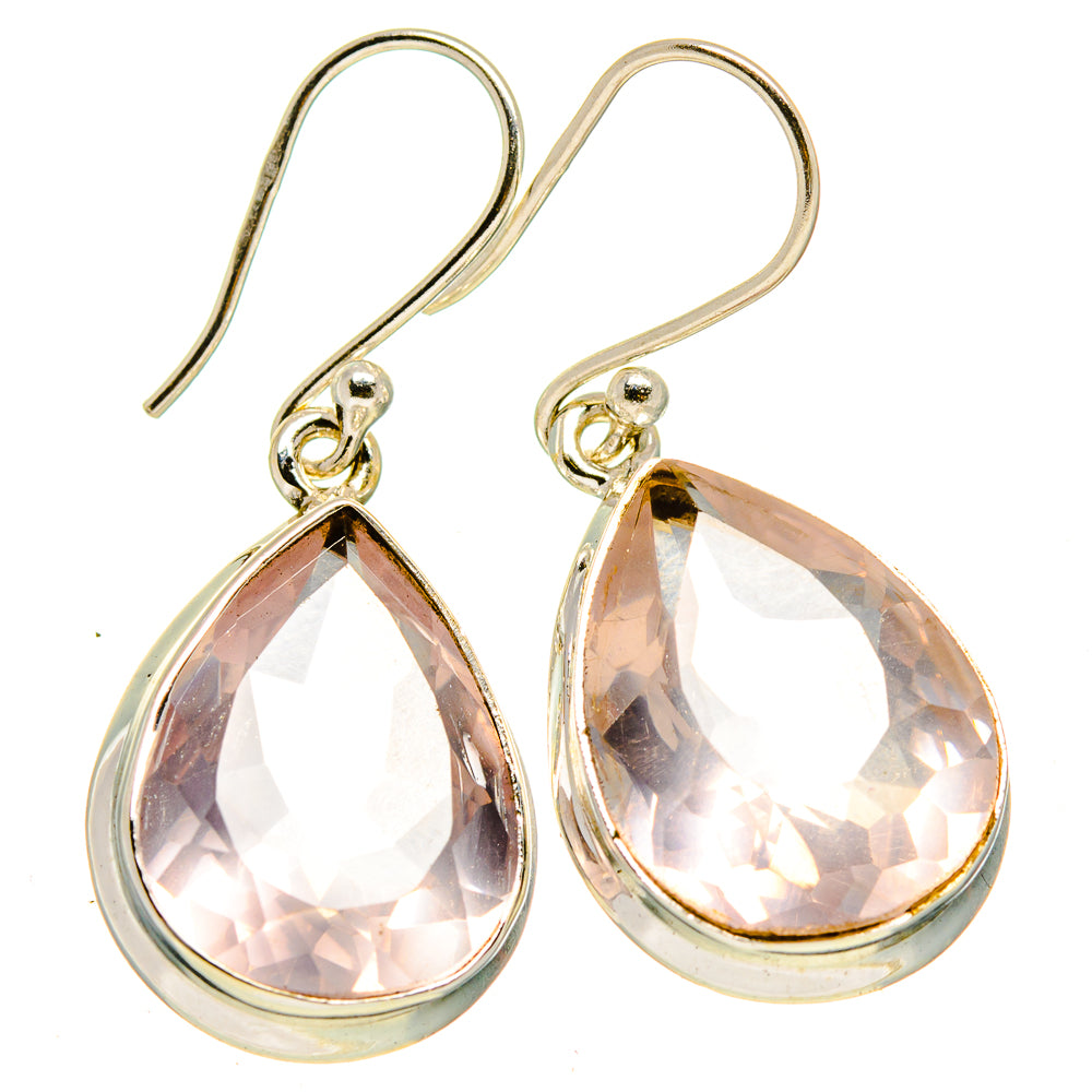 Rose Quartz Earrings handcrafted by Ana Silver Co - EARR415161