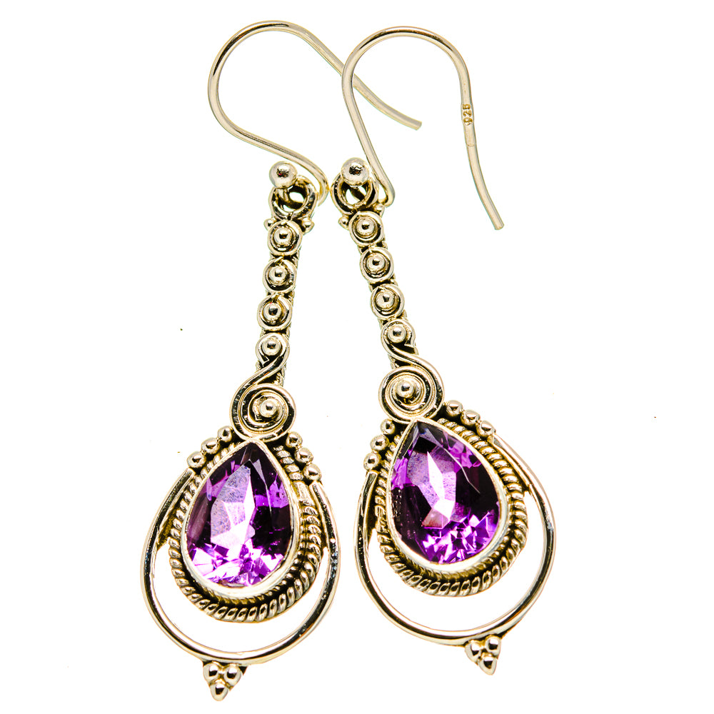 Amethyst Earrings handcrafted by Ana Silver Co - EARR415164